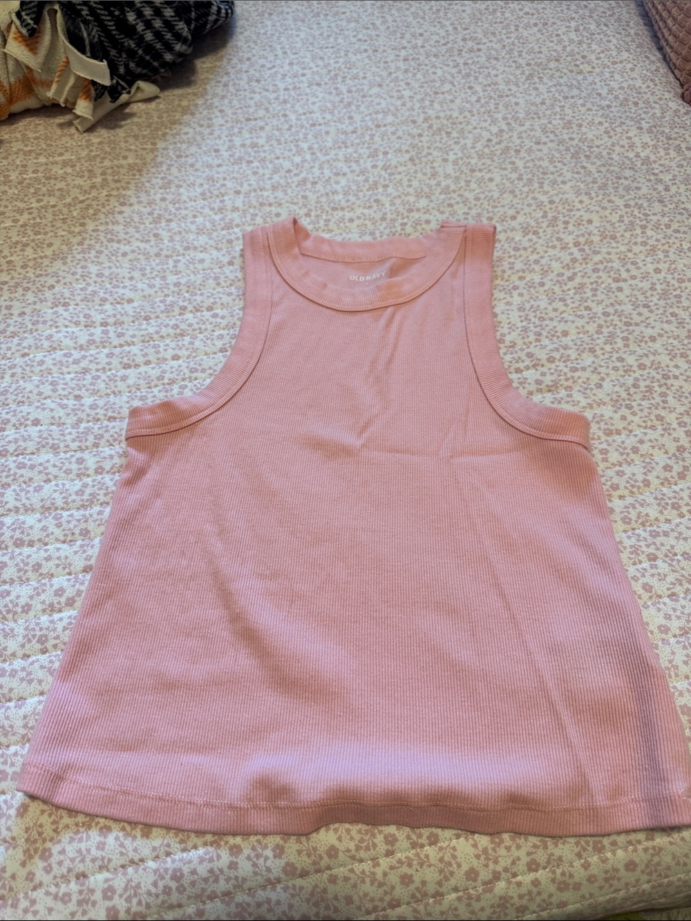Old Navy Light Pink Ribbed Tank Top